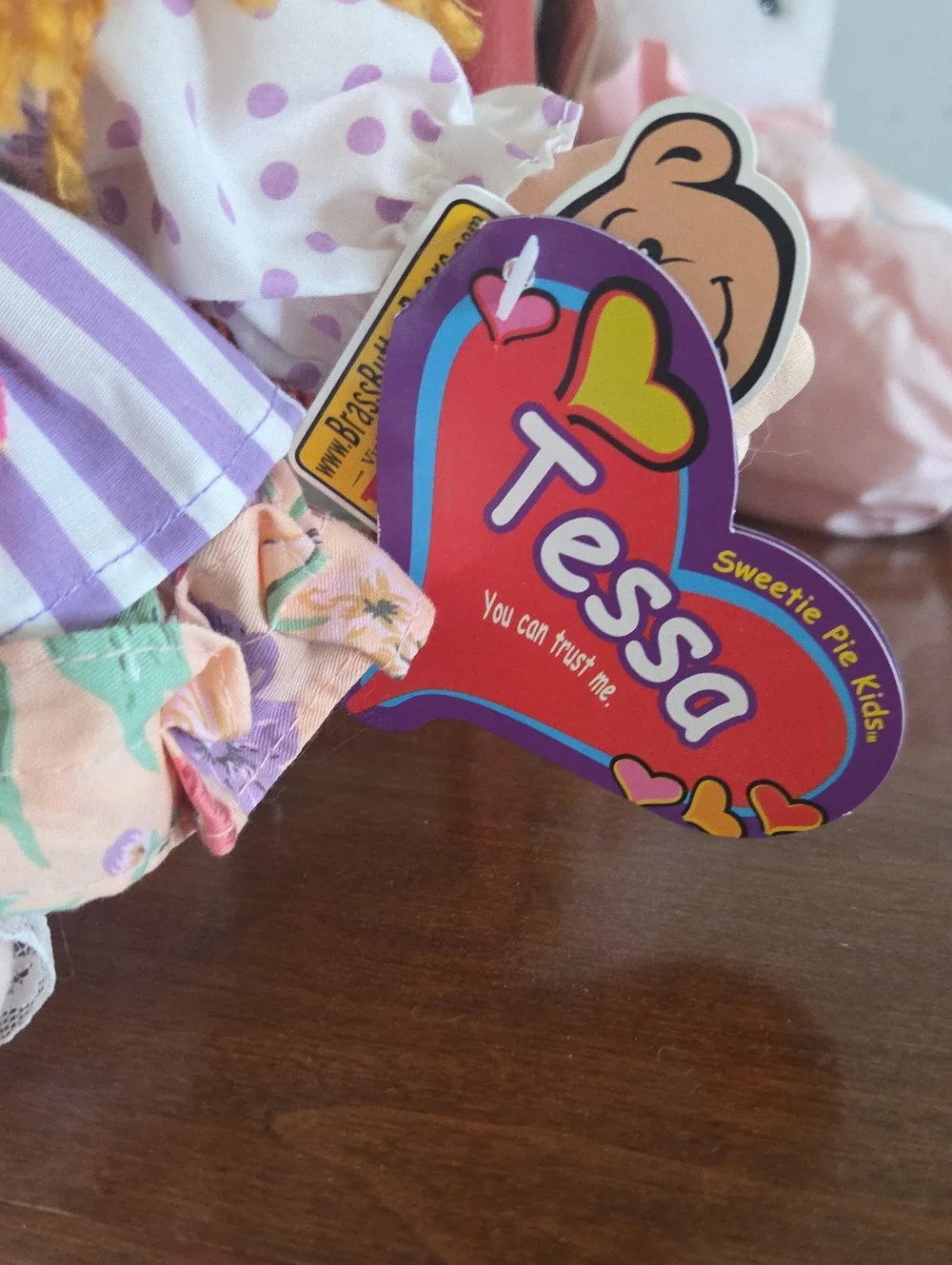 NWT Sweetie Pie Kids Tessa Doll Fully Dressed Yarn Hair Soft Perfect